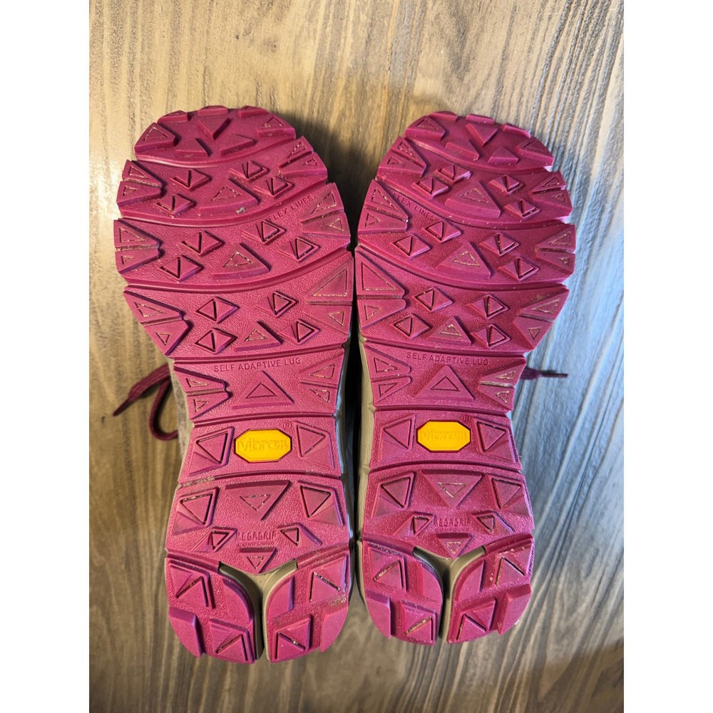 Danner Mountain 600 Low Hiking Shoes Women 9.5 Taupe Plum Gray Waterproof Vibram - Picture 8 of 10